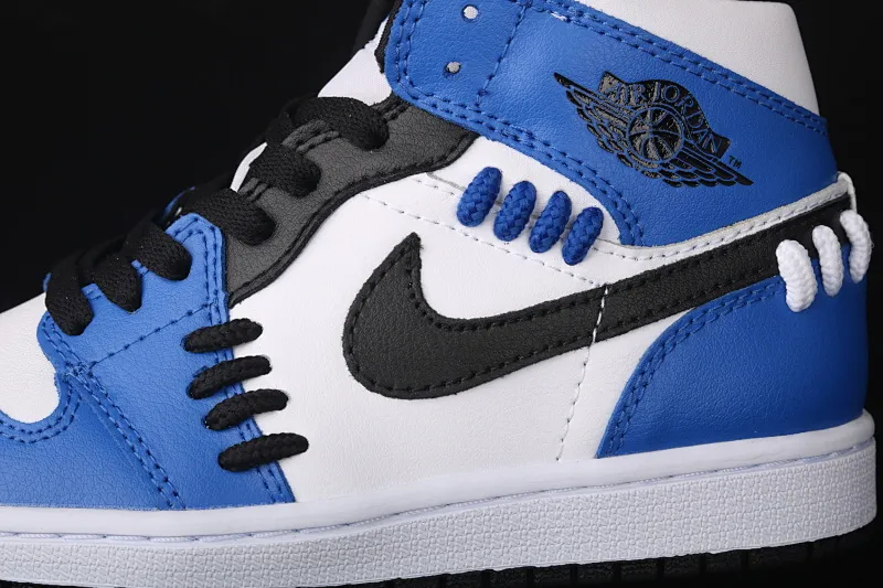 All categories Air Jordan Jordan series basketball shoes Air Jordan 1 Mid Air Jordan 1 Mid SE "Game Royal" AJ1 Joe 1 China White and Blue Deconstruction CV0152-401